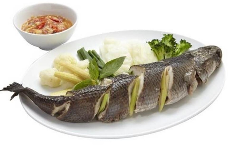 Cá lóc hấp sả chanh
