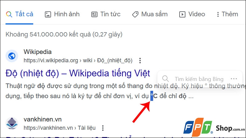 Thêm độ c trong Word - hình 3