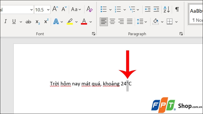Thêm độ c trong Word - hình 4