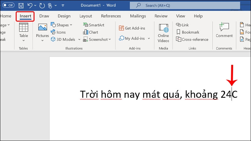 Thêm độ c trong Word - hình 8