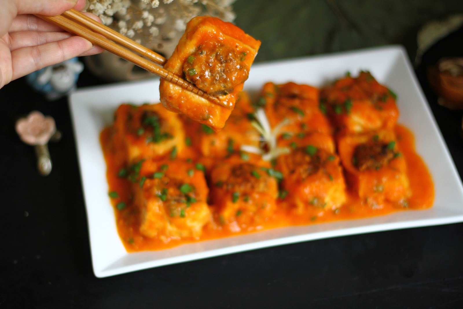 đậu nhồi thịt 10