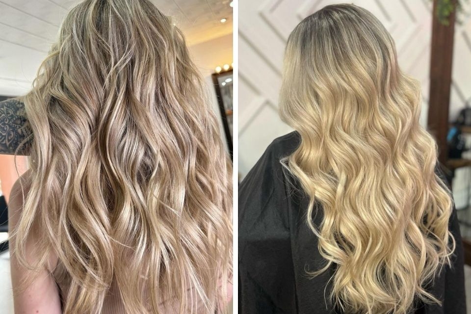 Màu tóc balayage vàng be