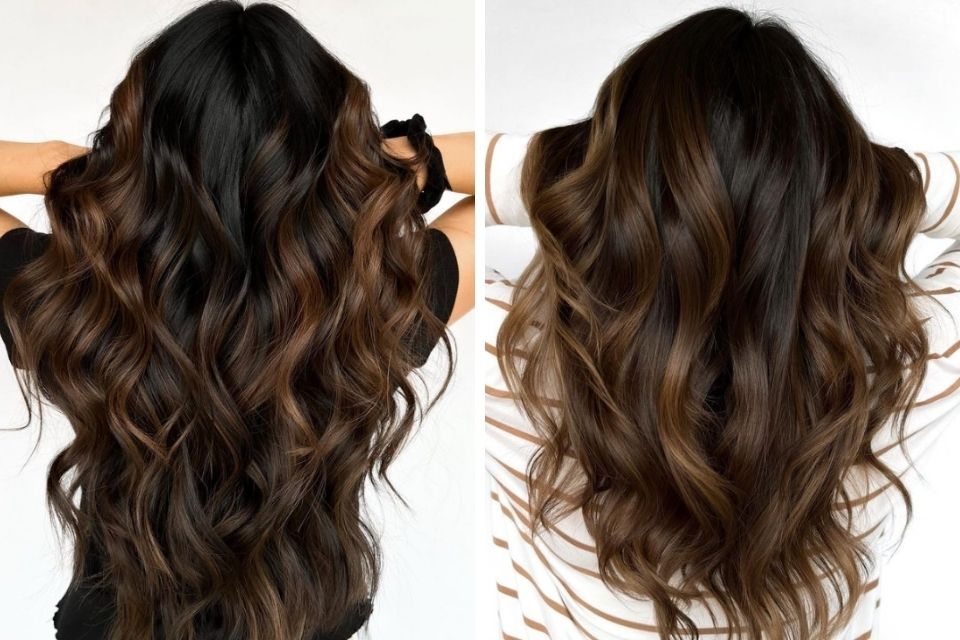 Màu tóc balayage caramel tôn da