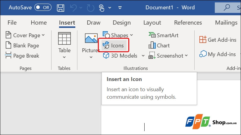 Thêm icon trong Word - hình 2