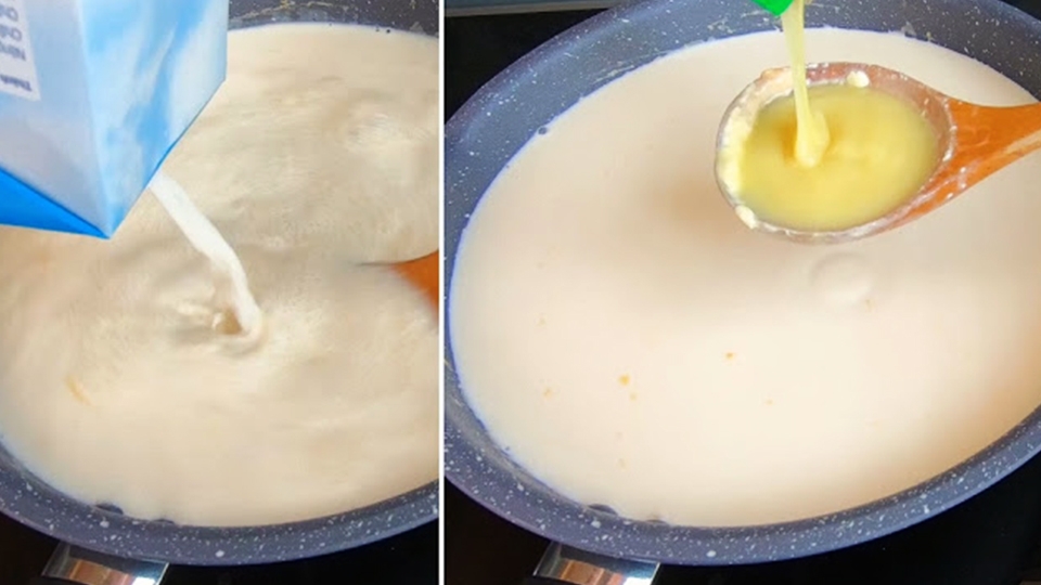 Trộn hỗn hợp sữa