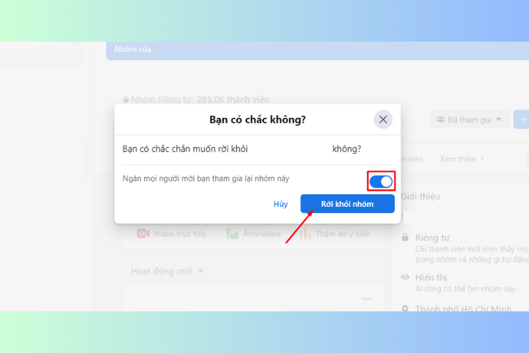 chặn người khác mời vào nhóm trên Facebook 2