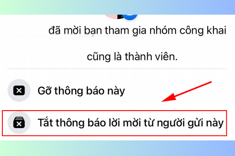 chặn người khác mời vào nhóm trên Facebook 4