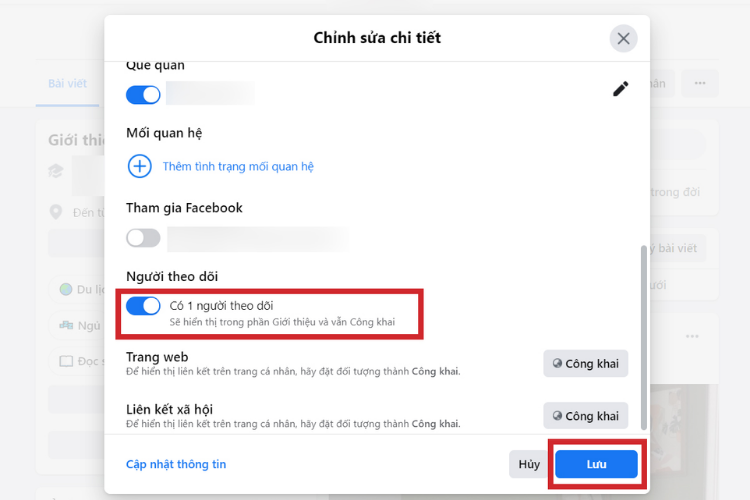 Cách hiện số người theo dõi trên Facebook 5
