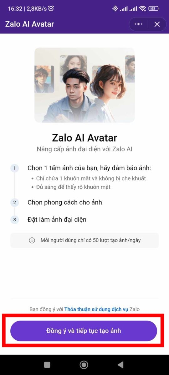 Cách tạo ảnh đại diện bằng Zalo AI Avatar đơn giản (ảnh 3)