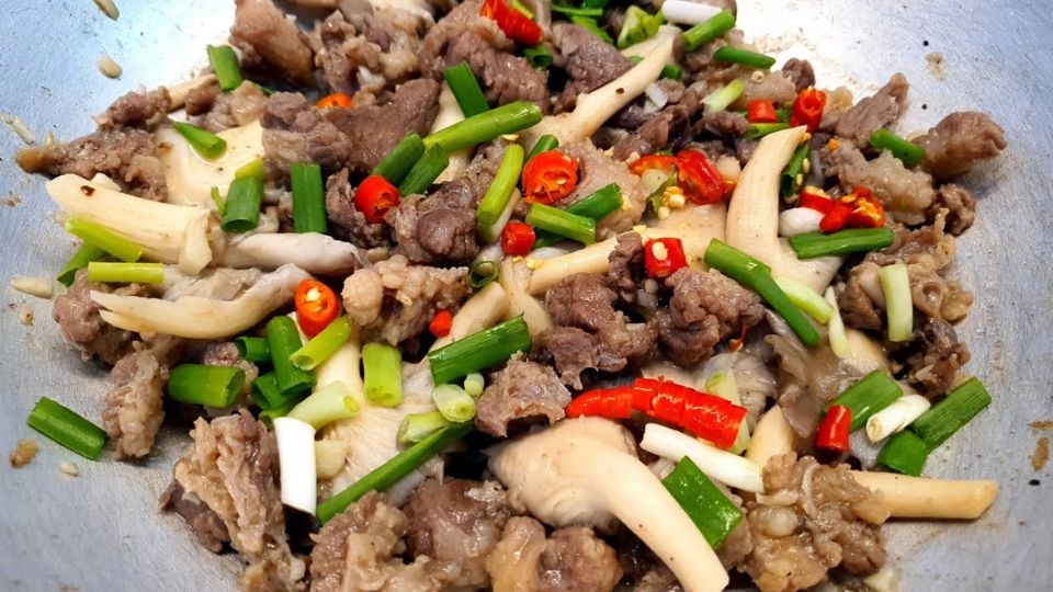 Nấm bào ngư xào thịt bò