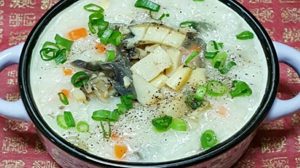 Cháo nấm bào ngư