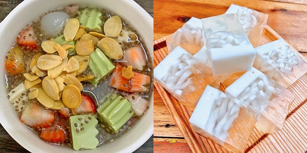 thạch dừa tươi mát ngày hè