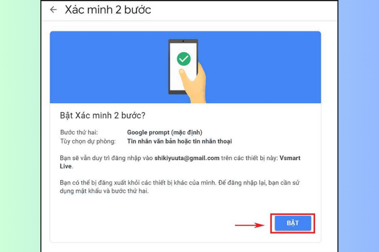 Hướng dẫn chi tiết cách Bật và Tắt bảo mật 2 lớp Gmail - hình 3