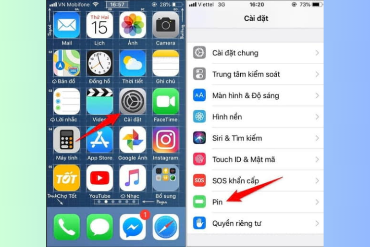 khắc phục tình trạng pin bảo trì 3