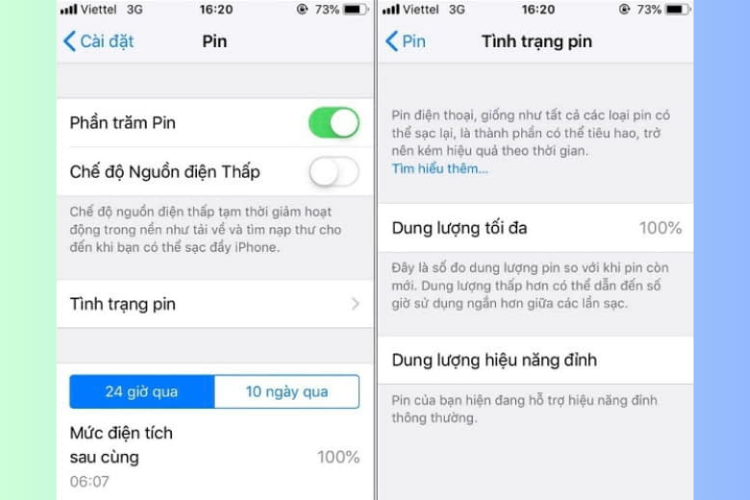 khắc phục tình trạng pin bảo trì 4