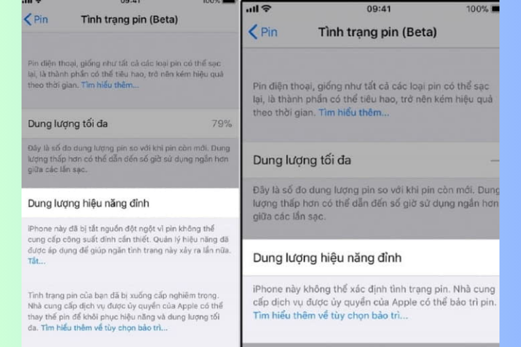 khắc phục tình trạng pin bảo trì 6