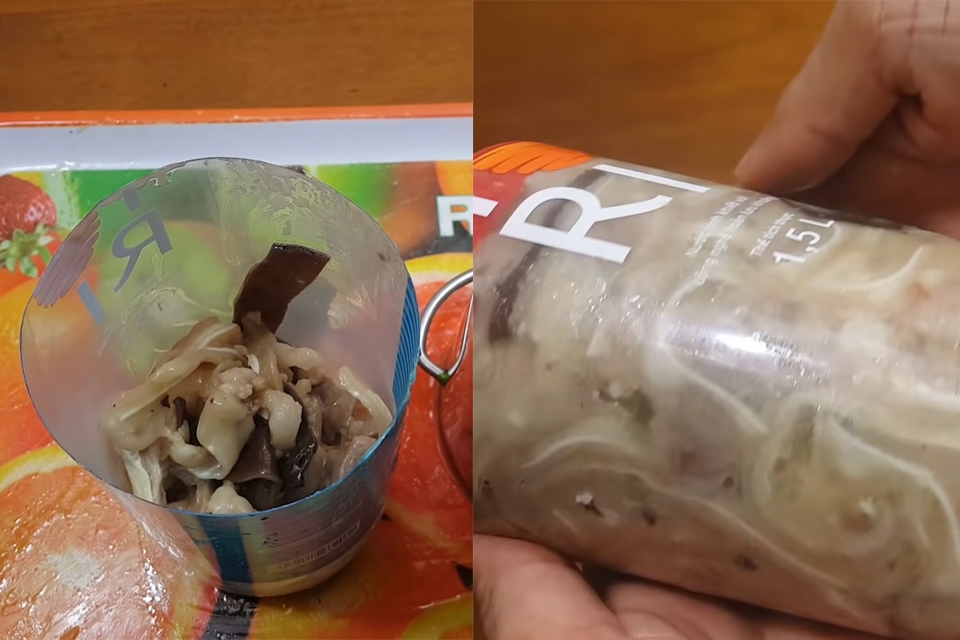 Cách gói giò thủ bằng chai nhựa