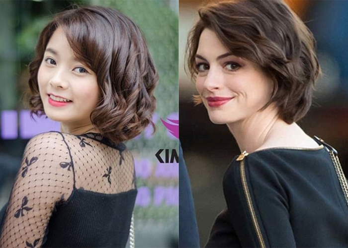 Kiểu tóc uốn xoăn gợn sóng mềm mại