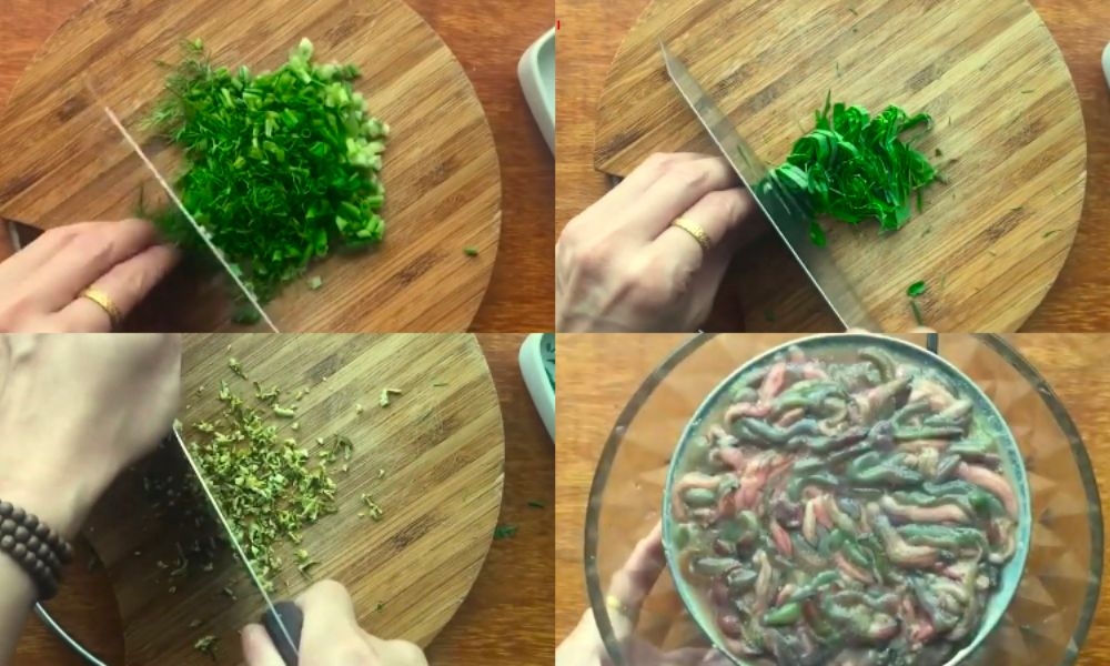 Sơ chế nguyên liệu chả rươi