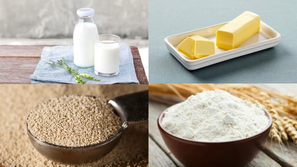 Nguyên liệu làm bánh Hotteok nhân mặn