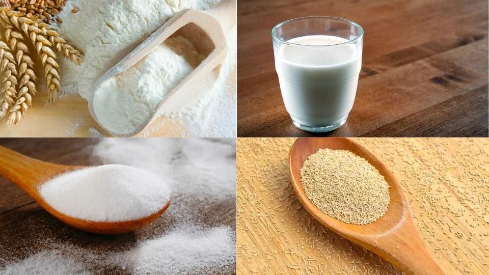 Nguyên liệu làm bánh Hotteok nhân các loại hạt