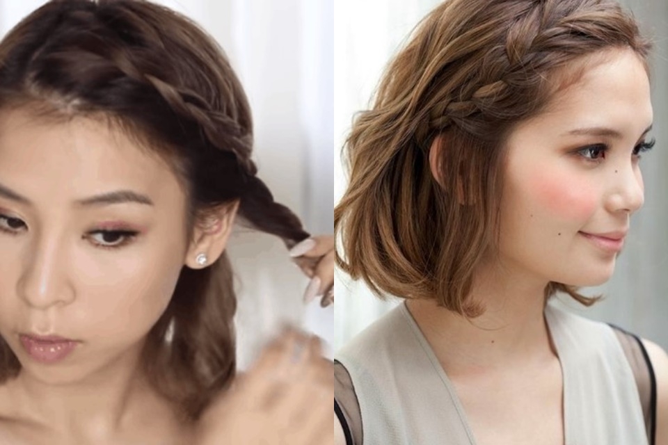 Tết tóc mái thích hợp với những nàng tóc ngắn