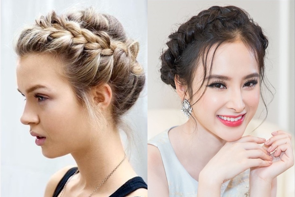 Tết tóc kiểu vương miện sang chảnh