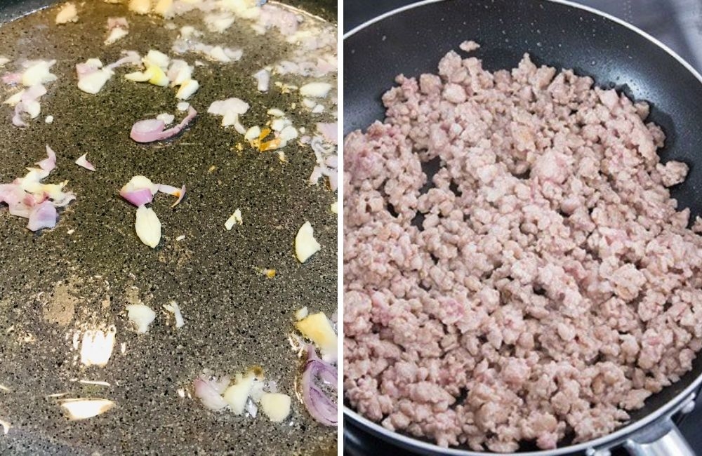 Xào làm thịt băm sốt cà chua