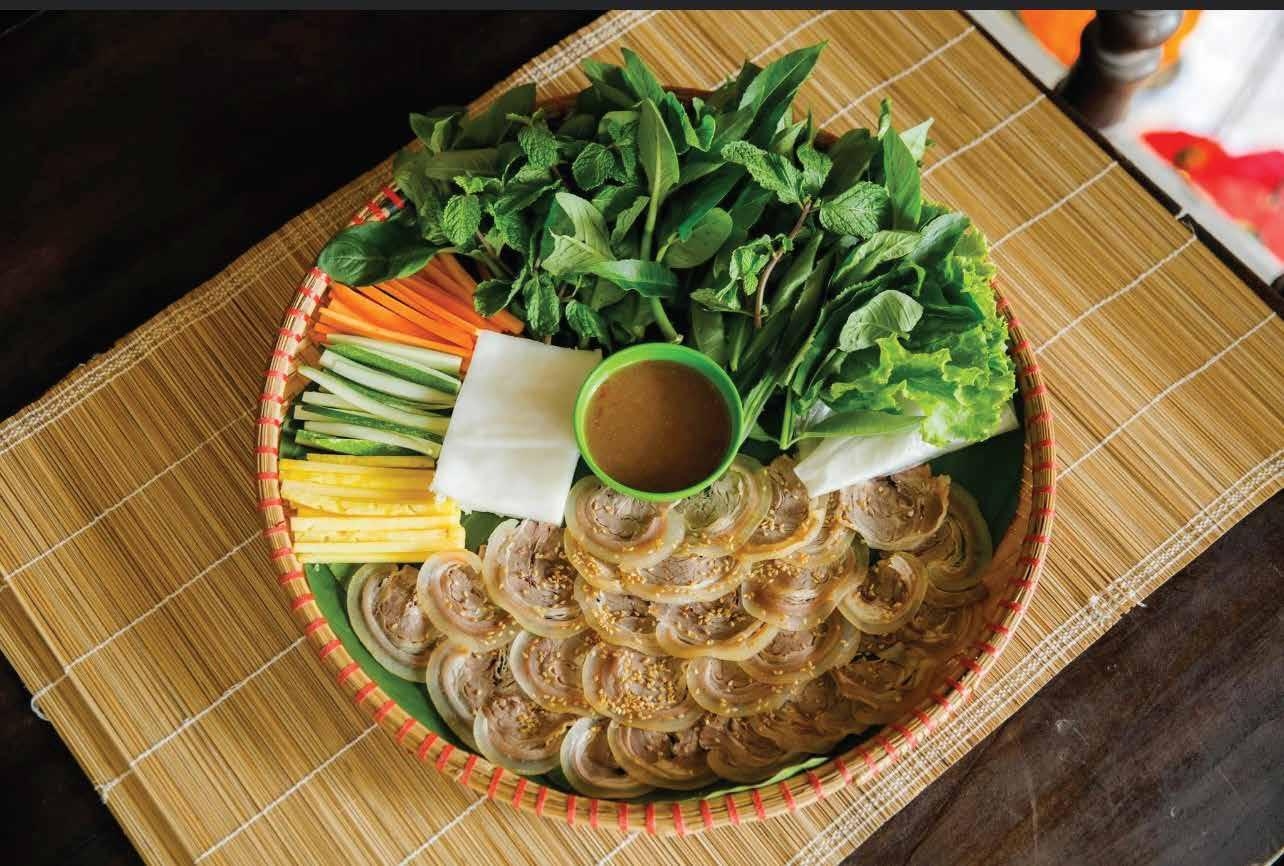 Bò tơ cuốn bánh tráng
