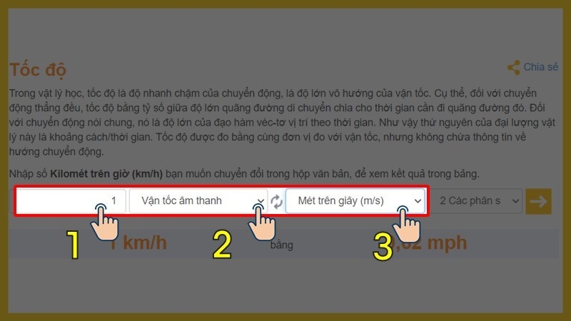 ​tốc phỏng tiếng động là từng nào 6