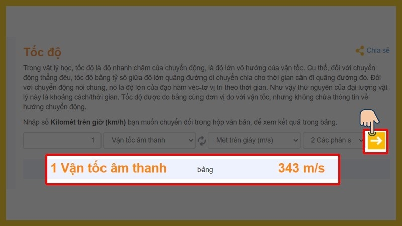 ​tốc phỏng tiếng động là từng nào 7