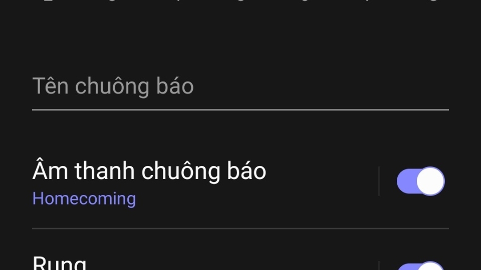 Chọn nhạc chuông báo thức