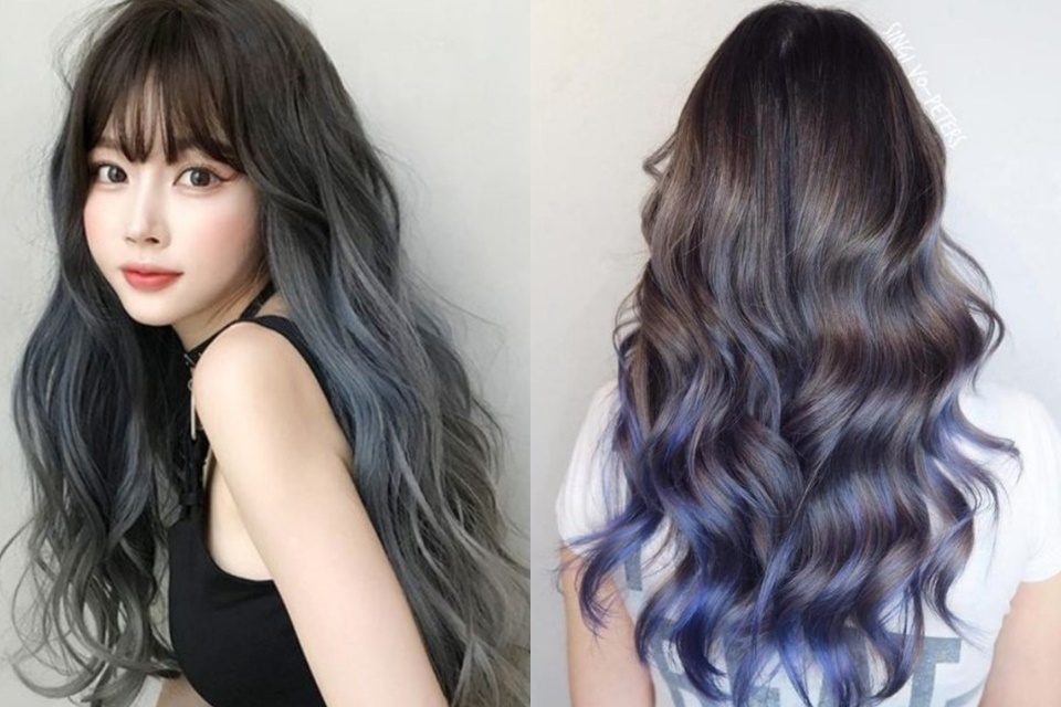 Tóc uốn sóng lơi ombre