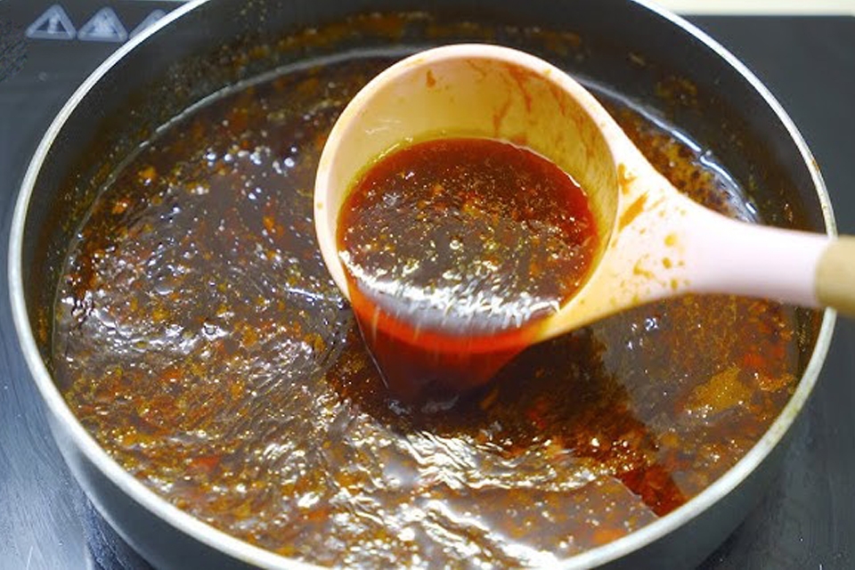 Sốt nướng sau khi hoàn thành