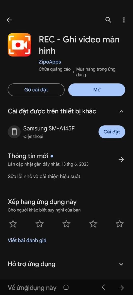 Cài đặt ứng dụng Rec