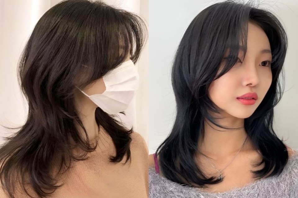 Tóc mullet mái tỉa đuôi ngắn