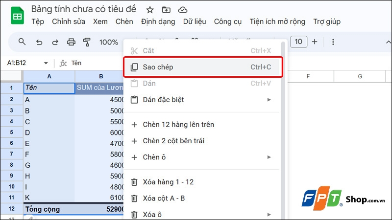 Chèn Pivot Table trong Google Sheet - hình 13