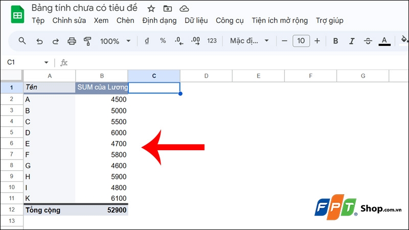 Chèn Pivot Table trong Google Sheet - hình 9
