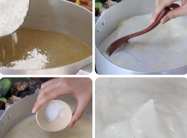 Làm bột bánh giò