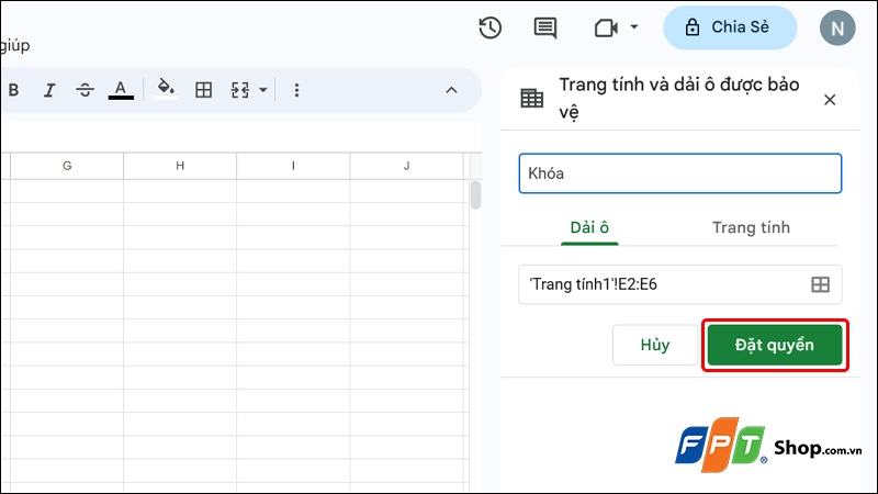Cách ẩn công thức trong Google Sheets - hình 3