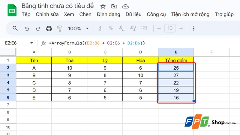 Cách ẩn công thức trong Google Sheets - hình 8