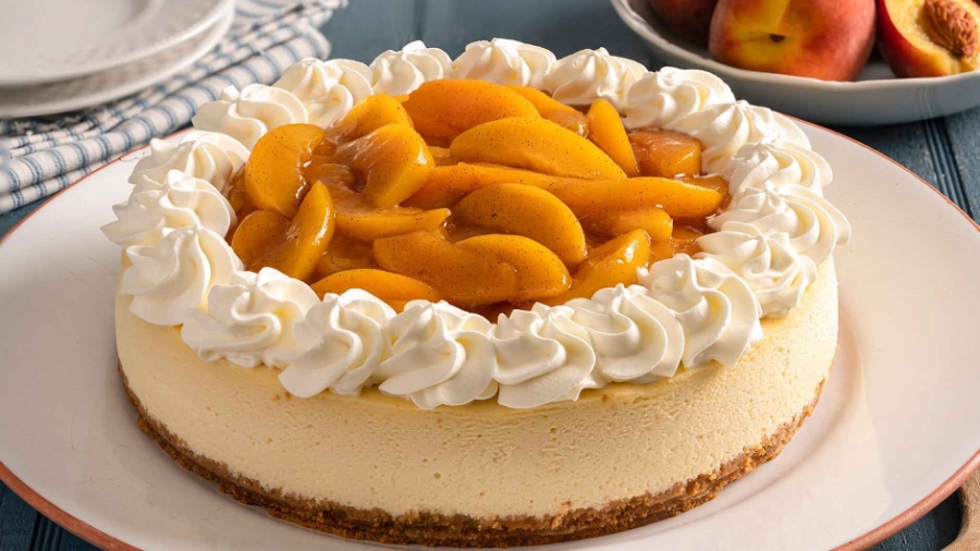 Bánh cheesecake đào