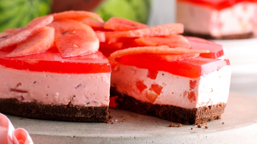 Bánh cheesecake dưa hấu