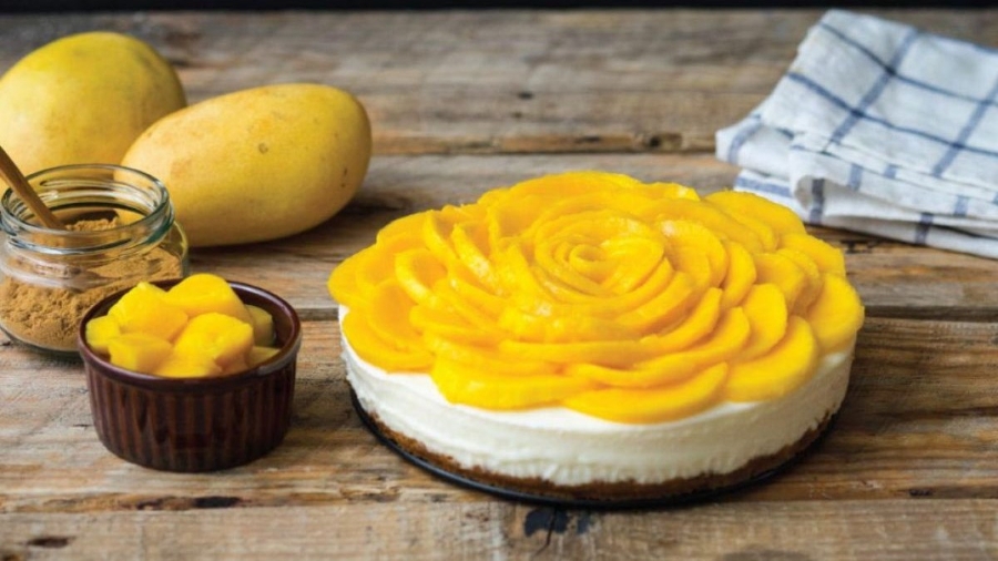 Bánh cheesecake xoài