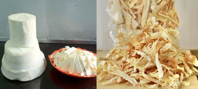 Dựa theo cách bảo quản sẽ có hai loại củ hủ dừa là tươi và khô