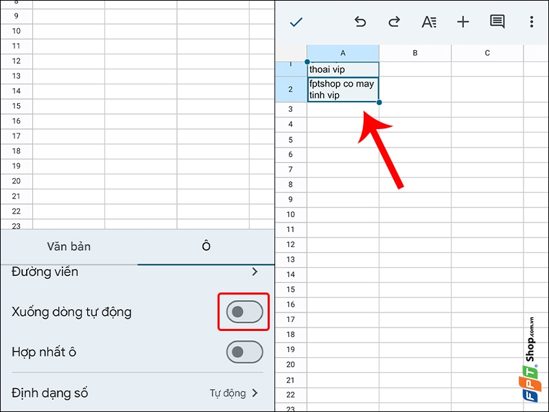 Wrap text trong Google Sheets - hình 9