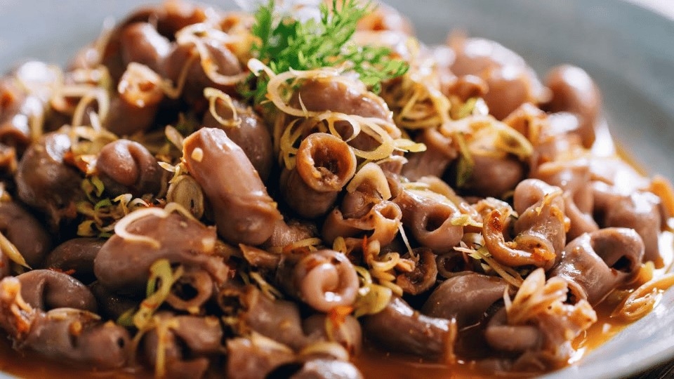 Bao tử cá basa xào ớt