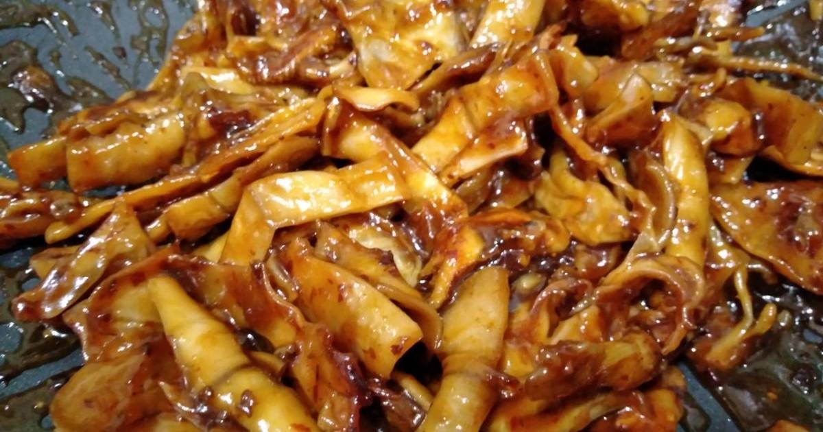 Làm khô mực rim me