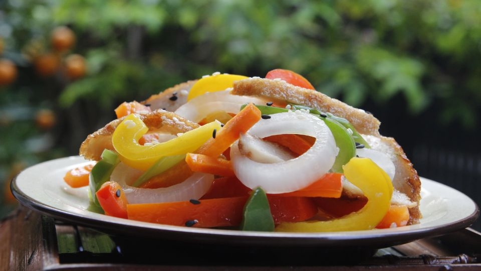 Chả cá xào ớt chuông