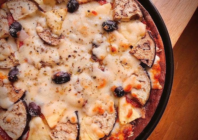 Pizza nguyên cám không cần nhồi